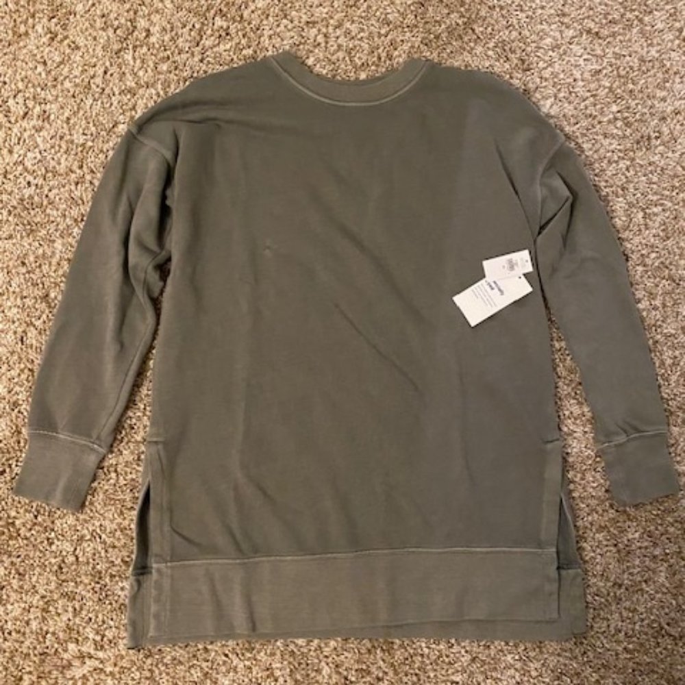 Old Navy olive green sweatshirt tunic